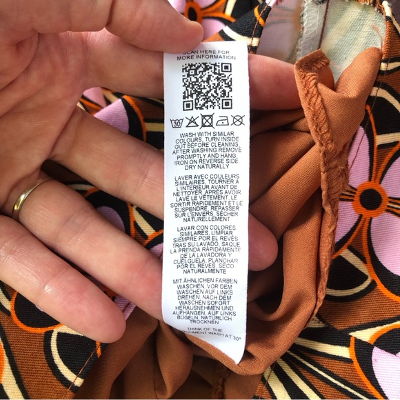 ASOS Luxe Extreme Sleeve Belted Mini Dress Retro Floral Off Shoulder - Picture 12 of 16